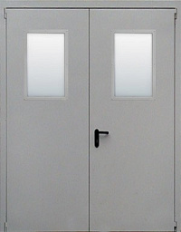 Дверь противопожарная металлическая остеклённая EI 60 